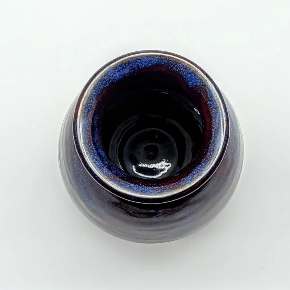 Artisan Signed Maloney Drip Glazed Studio Pottery Vase